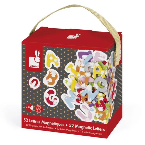 Janod 52 Lettres Magnetiques En Bois Splash- Tableaux, Ardoises