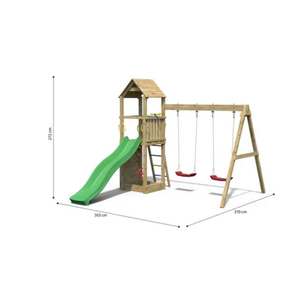 Fungoo Aire De Jeux Flappi Avec Balancoire Double- Aires De Jeux