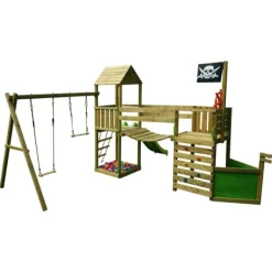 BnB Wood Aire De Jeux Viking Avec Tour Et Portique- Aires De Jeux