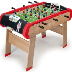 Smoby Baby-Foot|Baby Foot - Champions - Structure Et Pieds Bois - + 2 Balles Lieges Incluses
