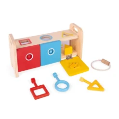 Janod Boite A Cles - Essentiel- Jouets À Emboîter, À Empiler