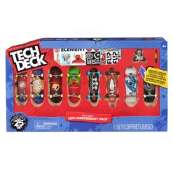 Spin Master Coffret 25Eme Anniversaire Tech Deck - 8 Finger Skates- Jeux De Récréation