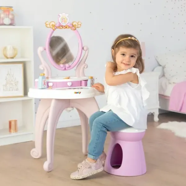 Smoby Faire Comme Les Grands|Coiffeuse Sur Pieds 2 En 1 Disney Princess