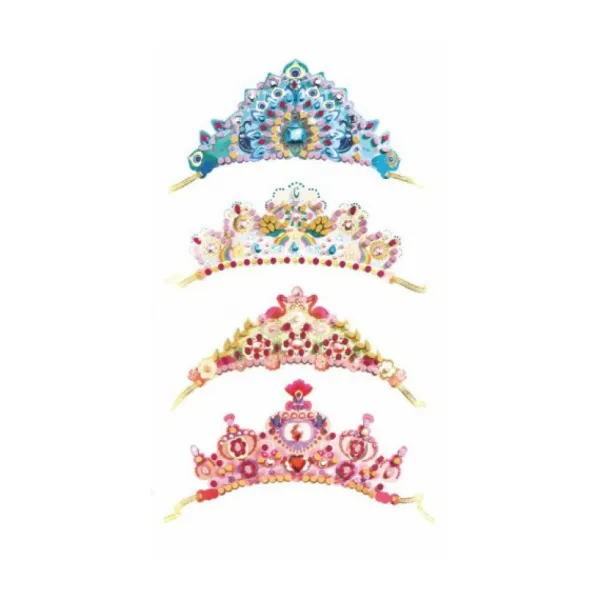Djeco Diademes Mosaiques A Décorer Comme Une Princesse- Mosaïque, Sable Et Paillettes
