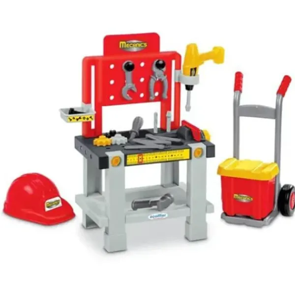 Ecoiffier Bricolage|Etabli Avec Caisse A Outils Et Diable