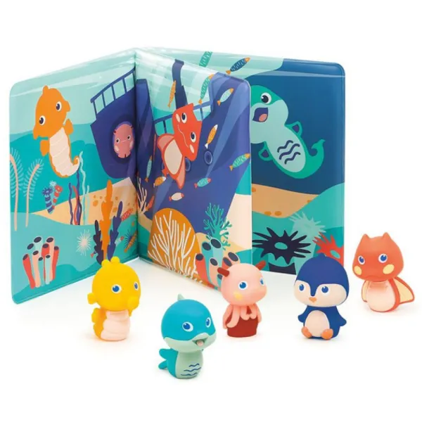 Ludi Livre De Bain Avec 5 Marionnettes- Jouets Pour Le Bain