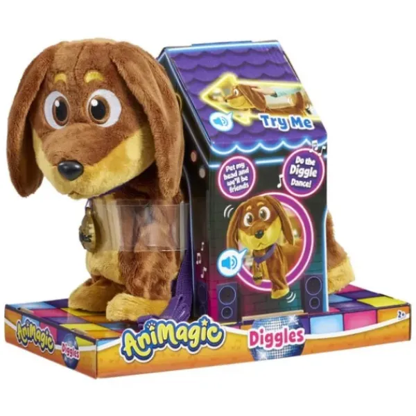 Goliath Peluches Interactives|Peluche Interactive Diggles Le Chien - Animagic