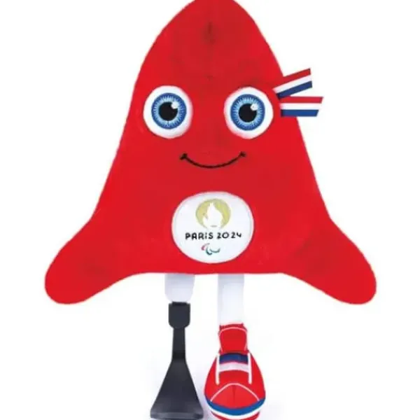 Doudou Et Compagnie Peluches Super-héros Et Personnages|Peluche Mascotte Officielle Jeux Paralympiques Paris 2024 - 25 Cm