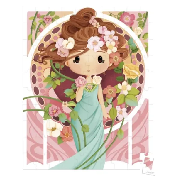 Janod Puzzles Enfants De 50 À 249 Pièces|Puzzle Inspire De Mucha 100 Pieces
