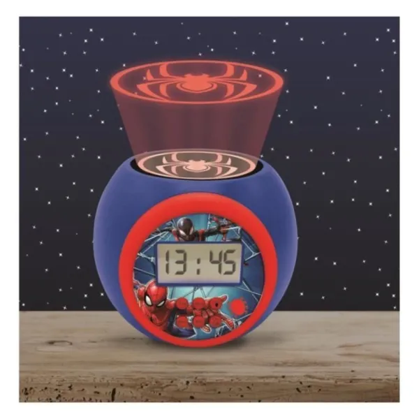 Lexibook Réveil Spiderman Rond Projection- Radios Réveil