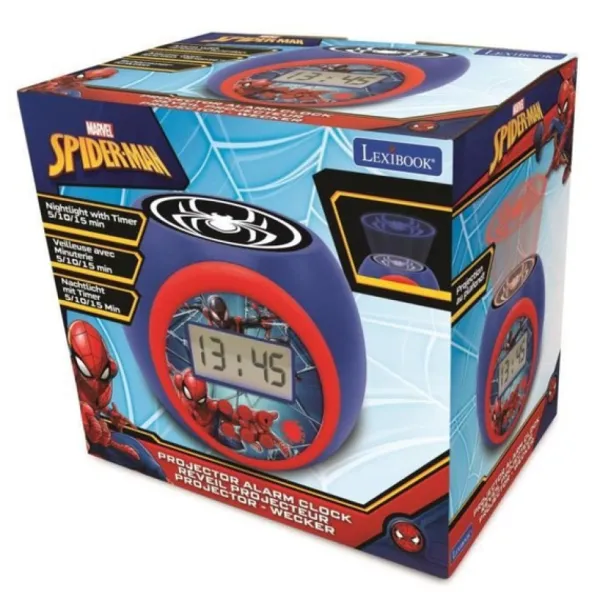 Lexibook Réveil Spiderman Rond Projection- Radios Réveil